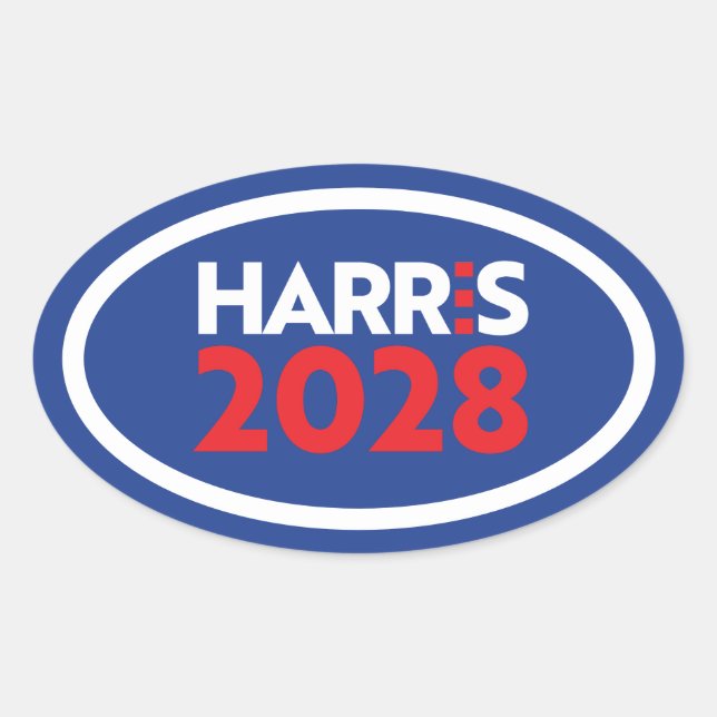 Kamala Harris 2028 Oval Sticker (Front)