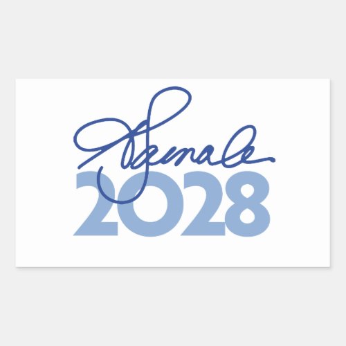 Kamala Harris 2028 Signature Rectangular Sticker