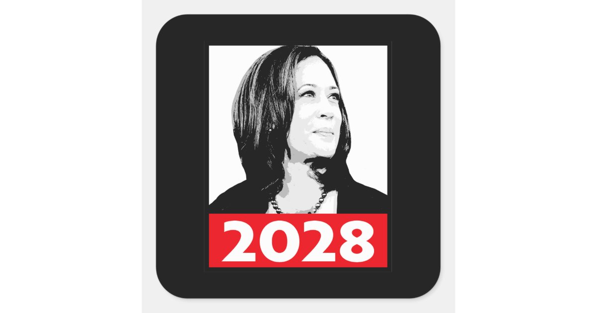 Kamala Harris 2028 Square Sticker | Zazzle