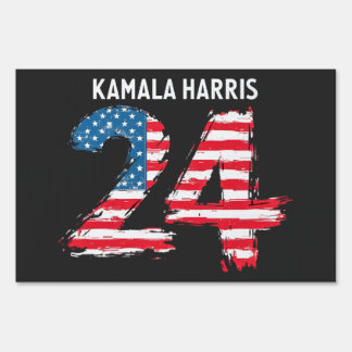 Kamala Harris 24 Bold design graphic Sign