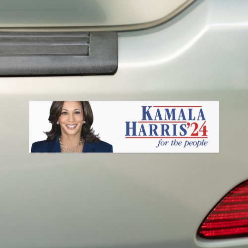 Kamala Harris 24 For The People Photo Bumper Sticker