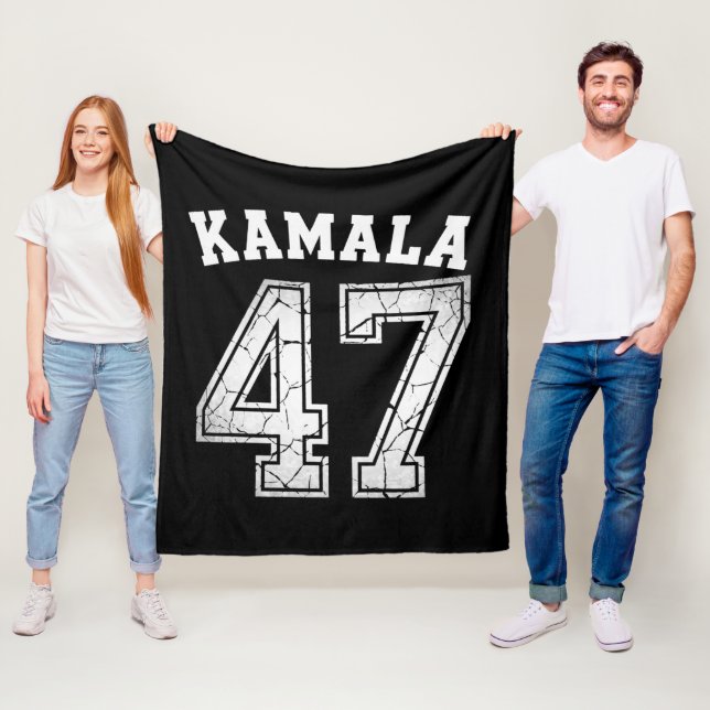 Kamala Harris 47 For President For The People  Fleece Blanket (In Situ)
