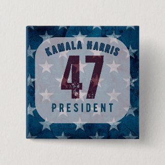 Kamala Harris 47th President. Square Button