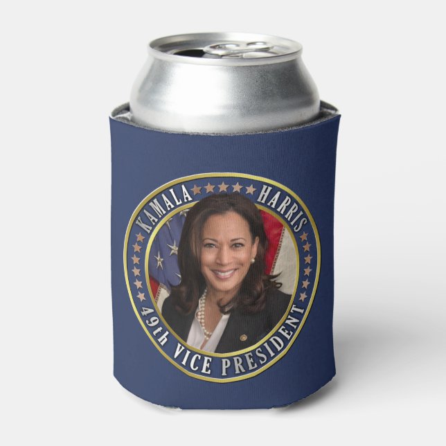 Kamala Harris 49th Vice President Commemorative Can Cooler (Can Front)