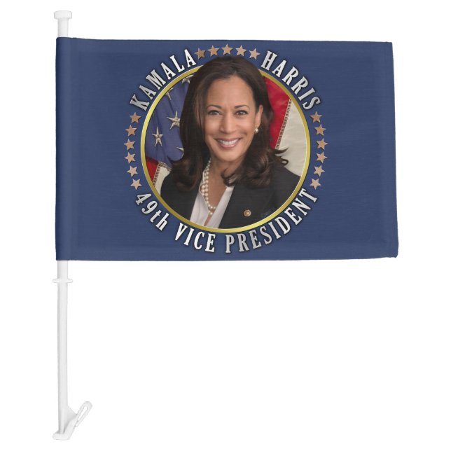 Kamala Harris 49th Vice President Commemorative Car Flag (Front)