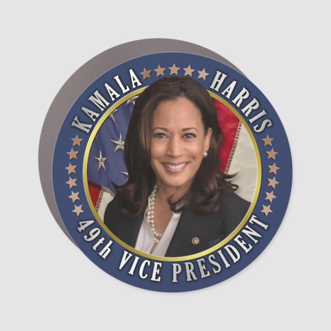 Kamala Harris 49th Vice President Commemorative Car Magnet (Front)
