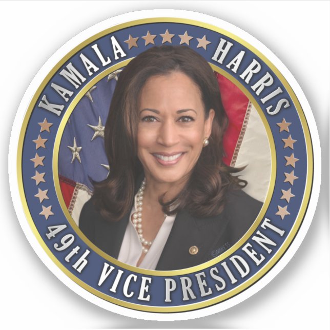 Kamala Harris 49th Vice President Commemorative Sticker (Front)