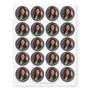 Kamala Harris 49th Vice President Commemorative Temporary Tattoos