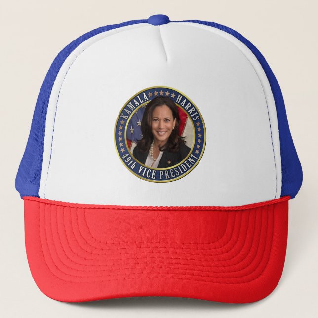Kamala Harris 49th Vice President Commemorative Trucker Hat (Front)