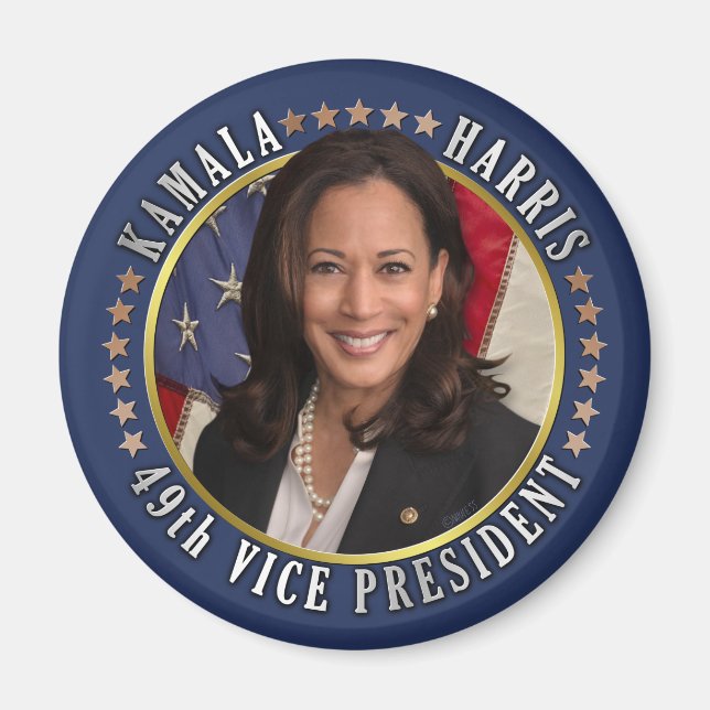 Kamala Harris 49th Vise President Commemorative Magnet (Front)