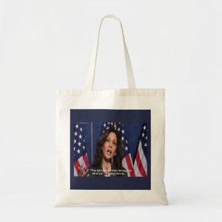 Kamala Harris & American Dream Quote Budget Tote