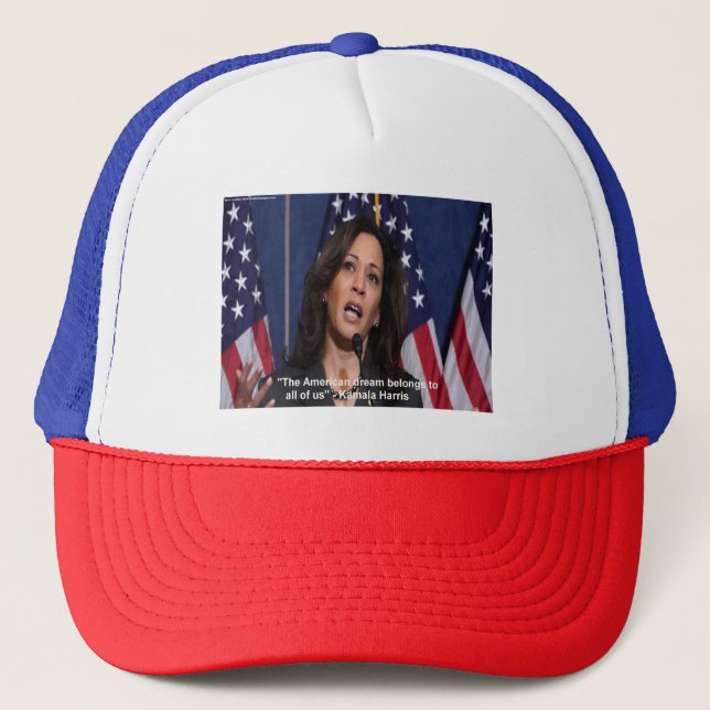 Kamala Harris & American Dream Quote Cap (Front)