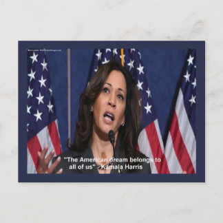 Kamala Harris & American Dream Quote Postcard