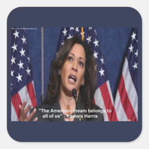 Kamala Harris & American Dream Quote Stickers