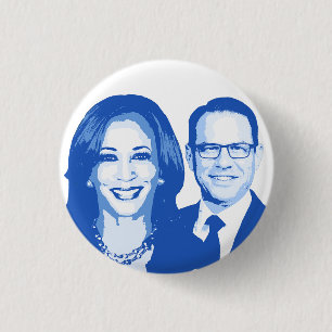 Kamala Harris and Josh Shapiro Button