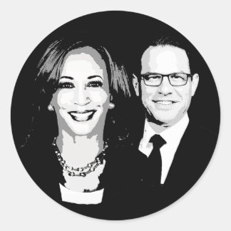Kamala Harris and Josh Shapiro Ticket Classic Round Sticker