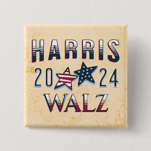 Kamala Harris and Tim Walz 2024 Button