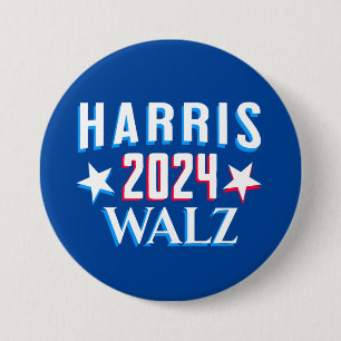 Kamala Harris and Tim Walz 2024 Button