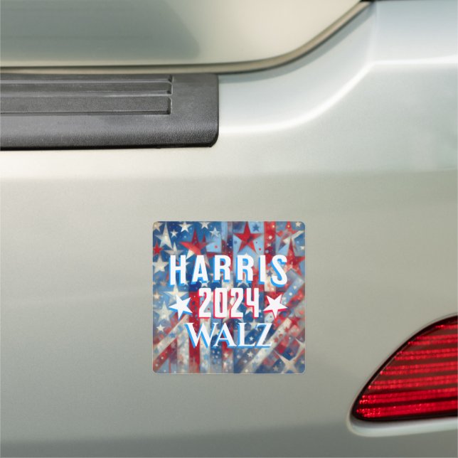 Kamala Harris and Tim Walz 2024 Car Magnet (In Situ)