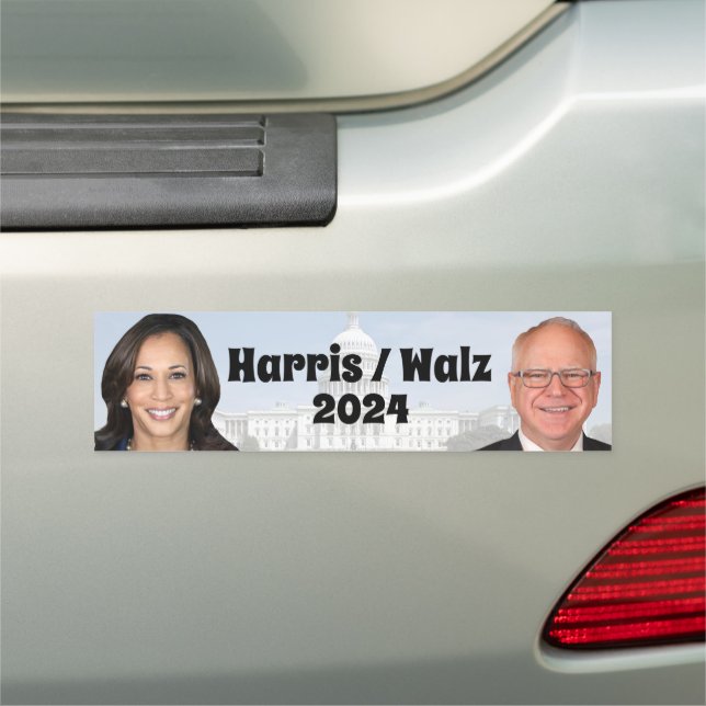 Kamala Harris and Tim Walz 2024 Car Magnet (In Situ)