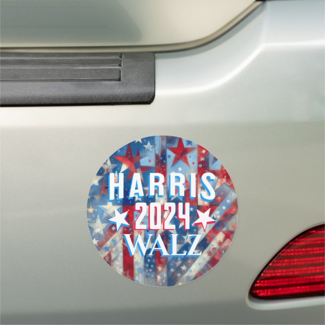 Kamala Harris and Tim Walz 2024 Car Magnet (In Situ)