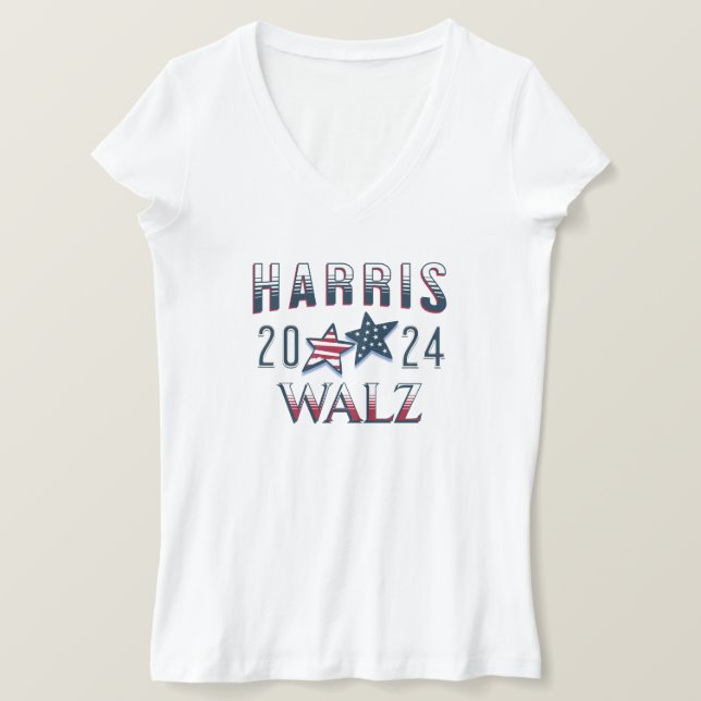 Kamala Harris and Tim Walz 2024 T-Shirt (Design Front)