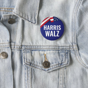 Kamala Harris And Tim Walz Button