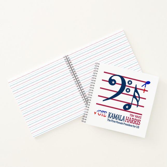 Kamala Harris and Tim Walz Notebook (Inside)