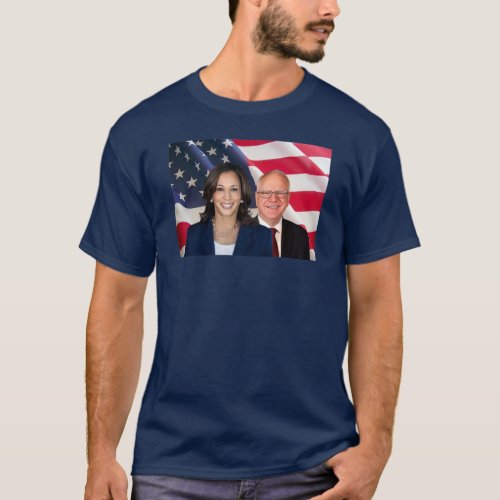 Kamala Harris and Tim Walz T_Shirt