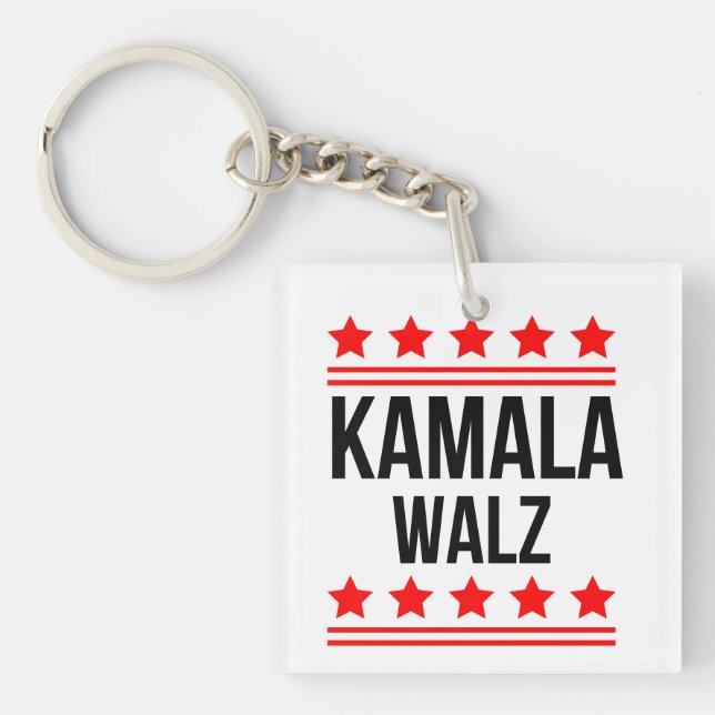 Kamala Harris And Tim Wlz Keychain (Front)
