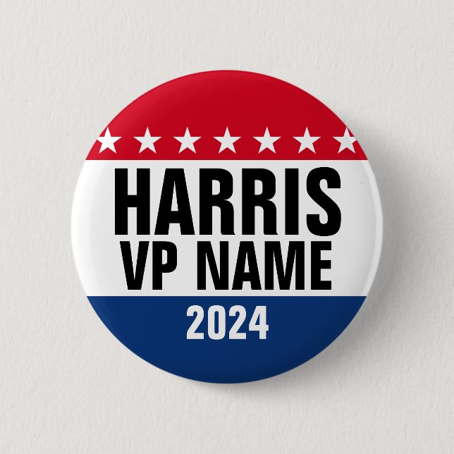 Kamala Harris and Vice Pres 2024 - Classic Design Button (Front)