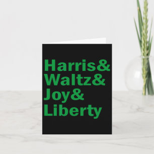 Kamala Harris And Waltz Joy Liberty Funny Card