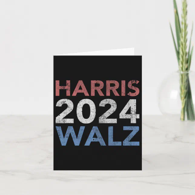 Kamala Harris And Walz 2024 Campaign Card Zazzle