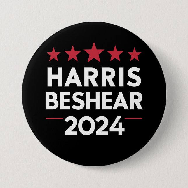 Kamala Harris Andy Beshear 2024 Harris Beshear 202 Button (Front)