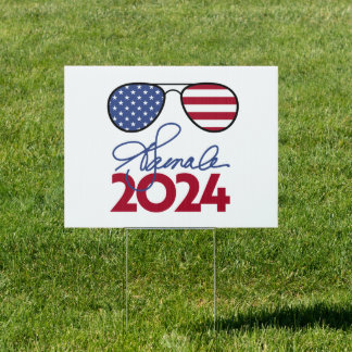 Kamala Harris Aviator Flag Sign