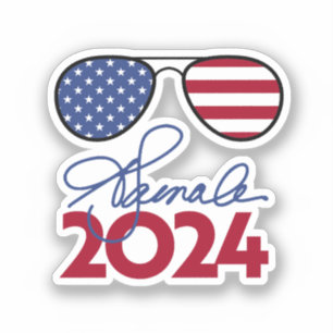 Kamala Harris Aviator Flag Sticker