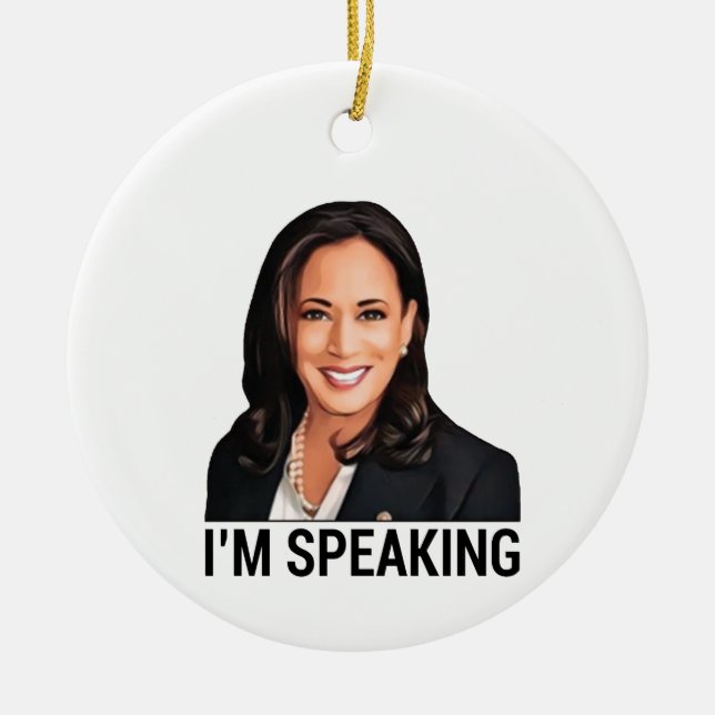 Kamala Harris Biden Harris 2020 Presidential Ceramic Ornament (Front)