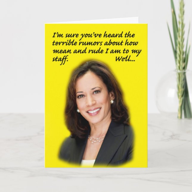 Kamala Harris Birthday Card (Front)