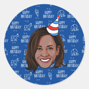 KAMALA HARRIS Birthday Classic Round Sticker