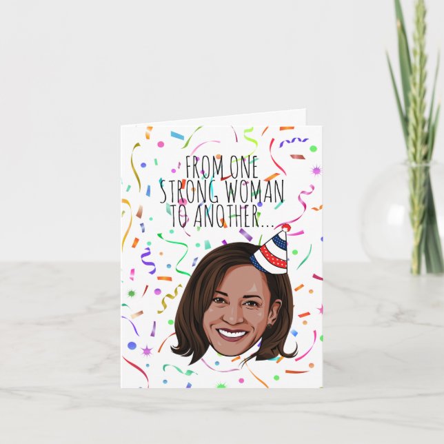 Kamala Harris Birthday: From One Strong Woman Card (Front)