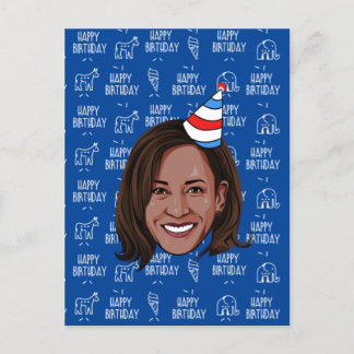 KAMALA HARRIS Birthday Postcard