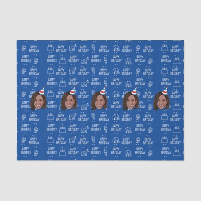 KAMALA HARRIS Birthday Tissue Paper (Front)