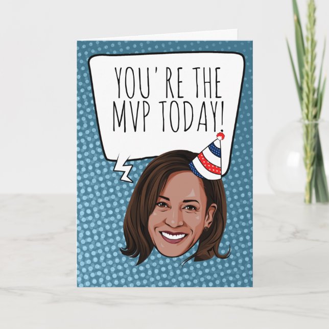 Kamala Harris Birthday: You're the MVP Today Card (Front)