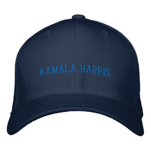 Kamala Harris blue minimalist typography Embroidered Baseball Cap