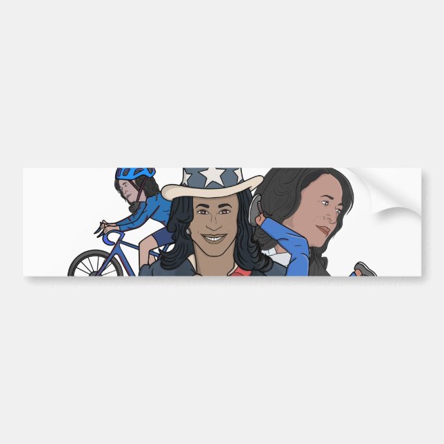 Kamala Harris Bootleg Rap Style Election Bumper Sticker (Front)