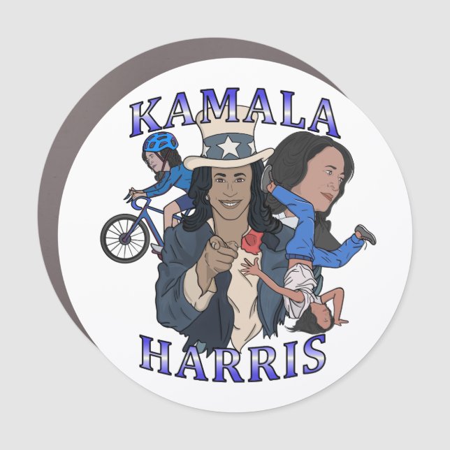 Kamala Harris Bootleg Rap Style Election Car Magnet (Front)