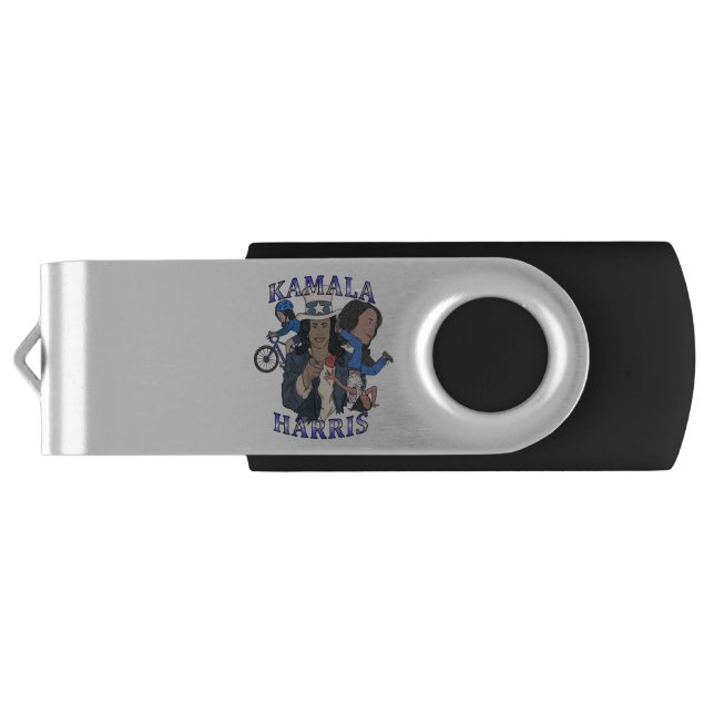 Kamala Harris Bootleg Rap Style Election Flash Drive (Back)