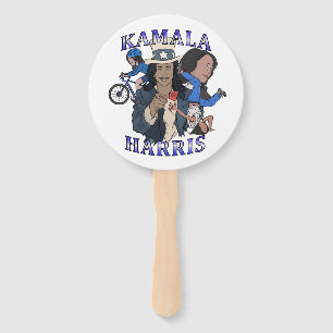 Kamala Harris Bootleg Rap Style Election Hand Fan