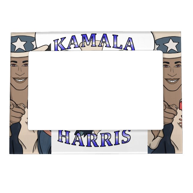 Kamala Harris Bootleg Rap Style Election Magnetic Frame (Front)