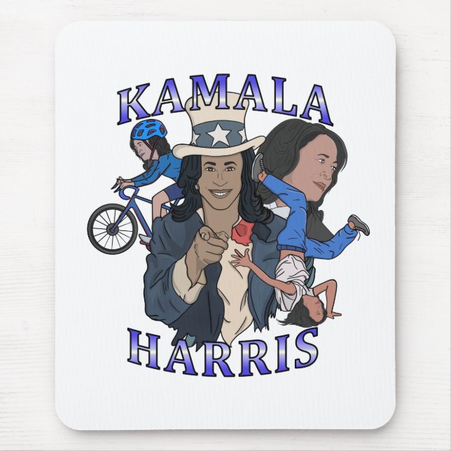 Kamala Harris Bootleg Rap Style Election Mouse Pad (Front)